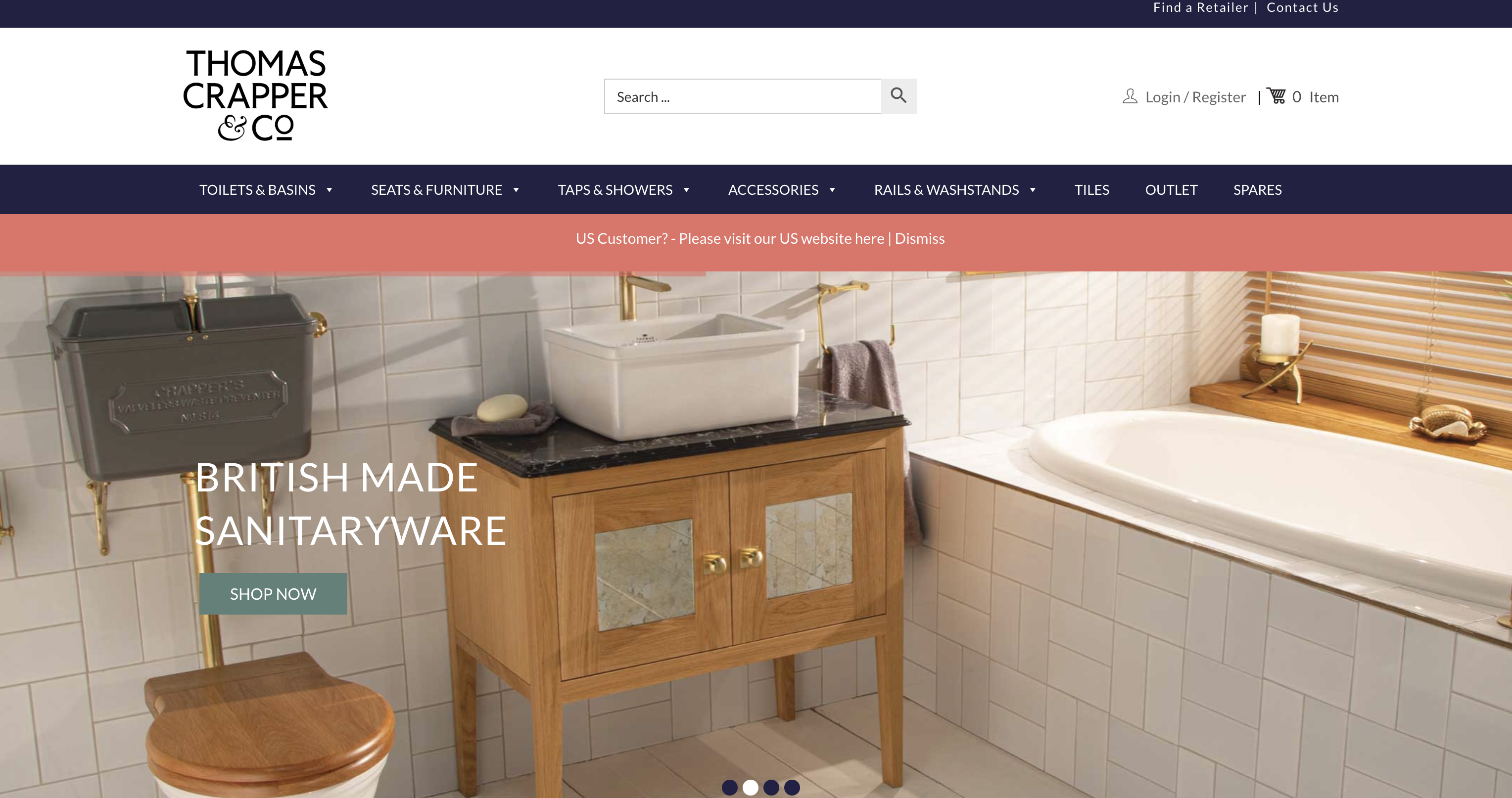 Thomas Crapper & Co website screenshot